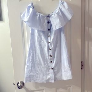 Zara off the shoulder button down dress